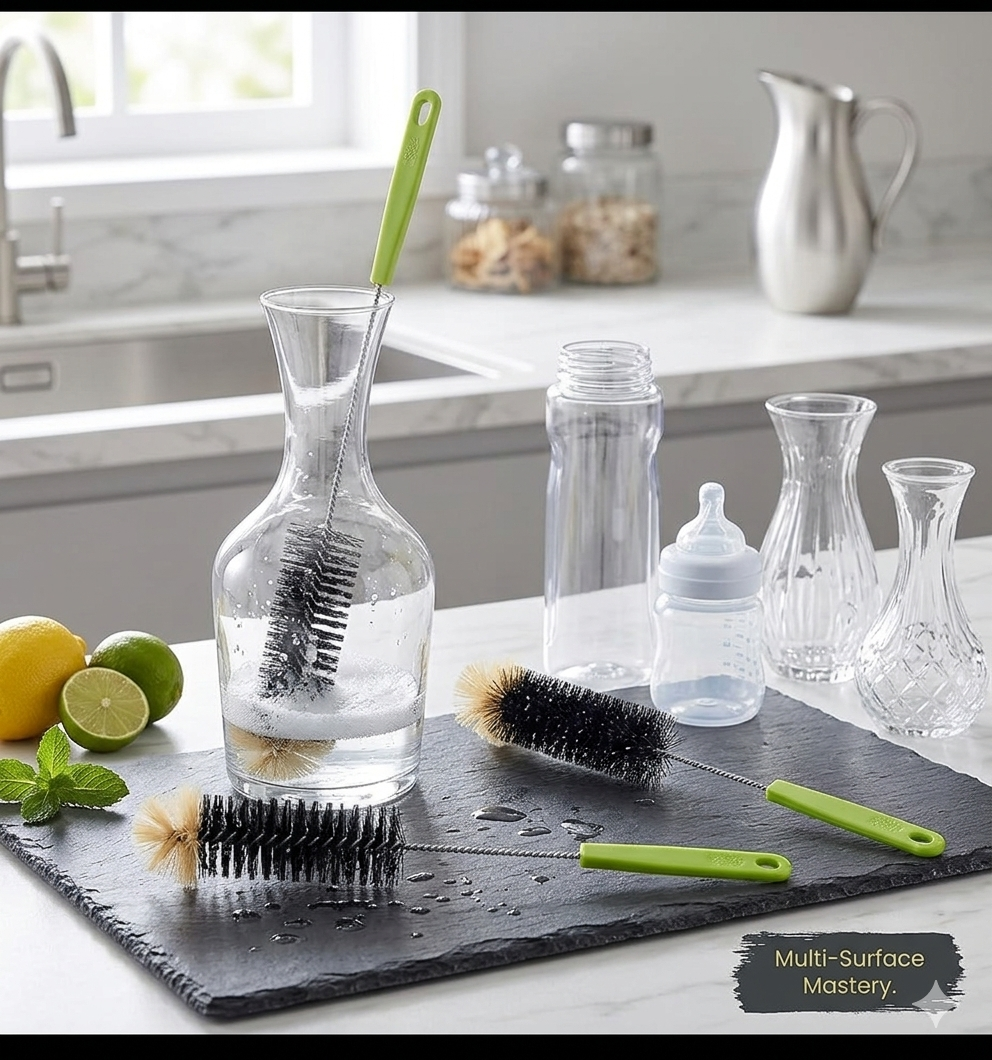 Long Bottle Cleaning Brush 17" Beer, Wine, bottle cleaning brush(1pcs)