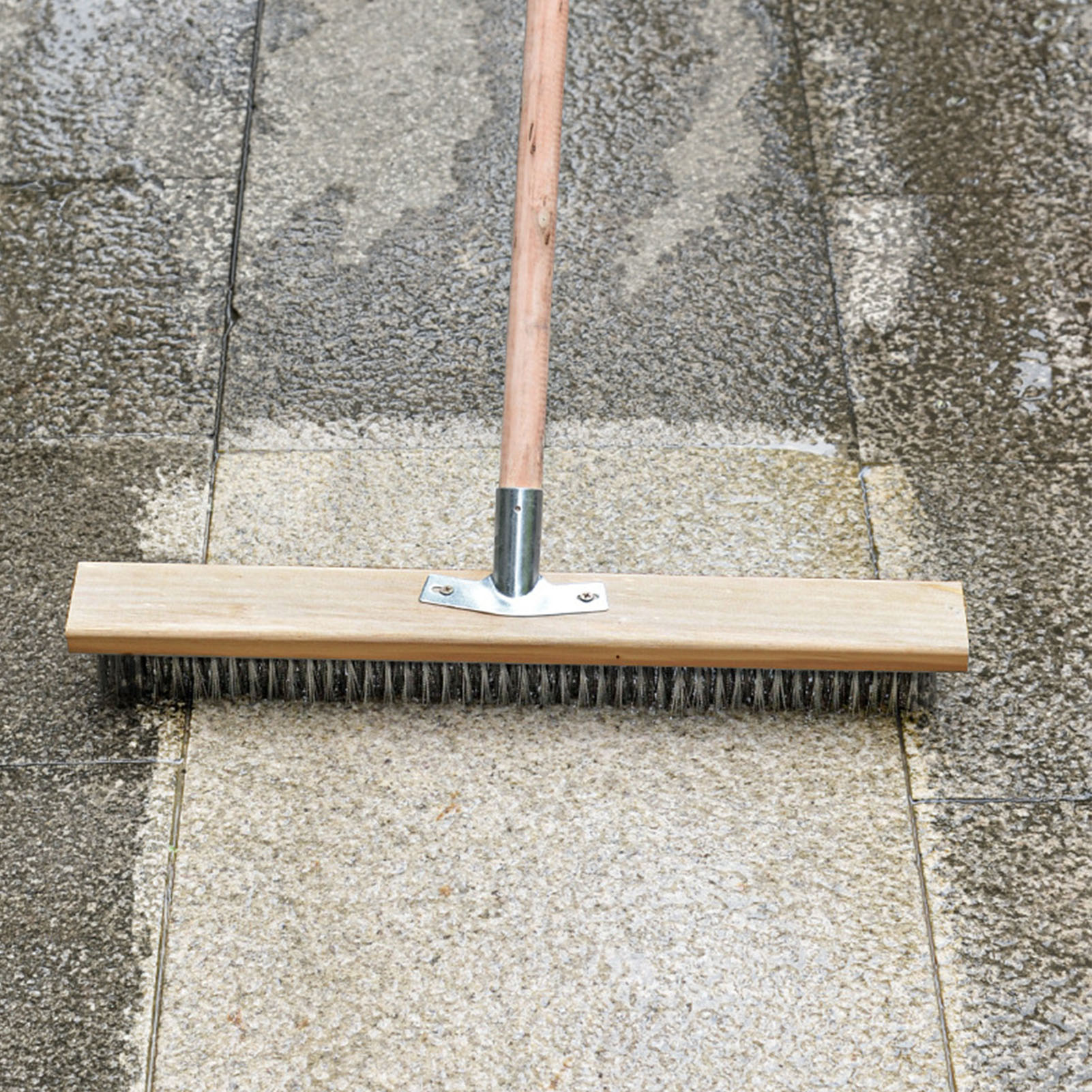Stainless Steel Wire Deck Scrub Brush Heavy Duty Rough Floor Brush Stainless Steel Wire Deck Scrub Cleaning Tool 20cm