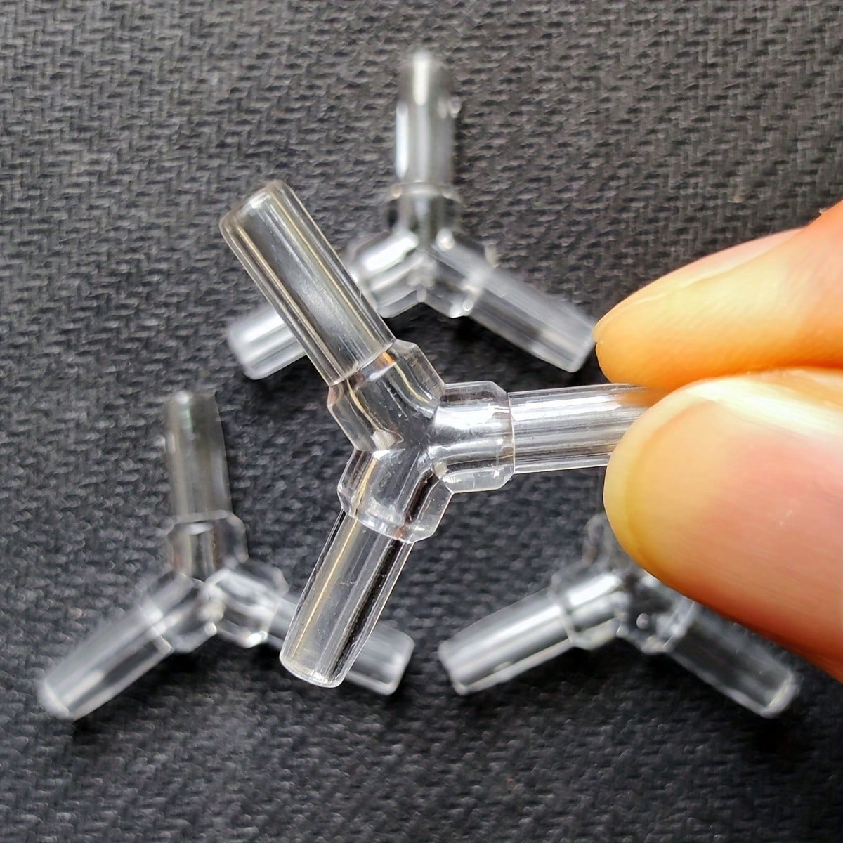 10 Pcs 4mm Clear Plastic Aquarium “Y”3 Way Airline Tube Connectors Durable Easy to Install for Aeration Systems