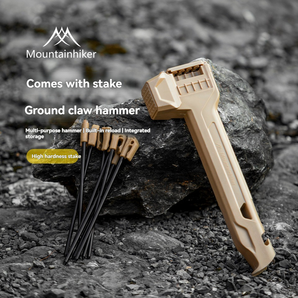 SZK1393 Mountainhiker Outdoor True Steel Tent Stakes | Camping & Hiking Gear | Portable Multi-functional Tent & Awning Pegs Bot