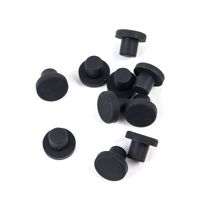 10Pcs Black Silicone Rubber Snap-on Hole Plug 3 3.5 5 8 to 12mm Blanking End Caps Seal Stopper