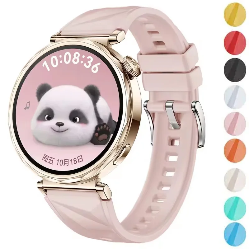New Silicone Strap For Watch GT5/GT4 41MM Official Color Lce crystal Patterned Bracelet For Watch GT5 Pro 42MM