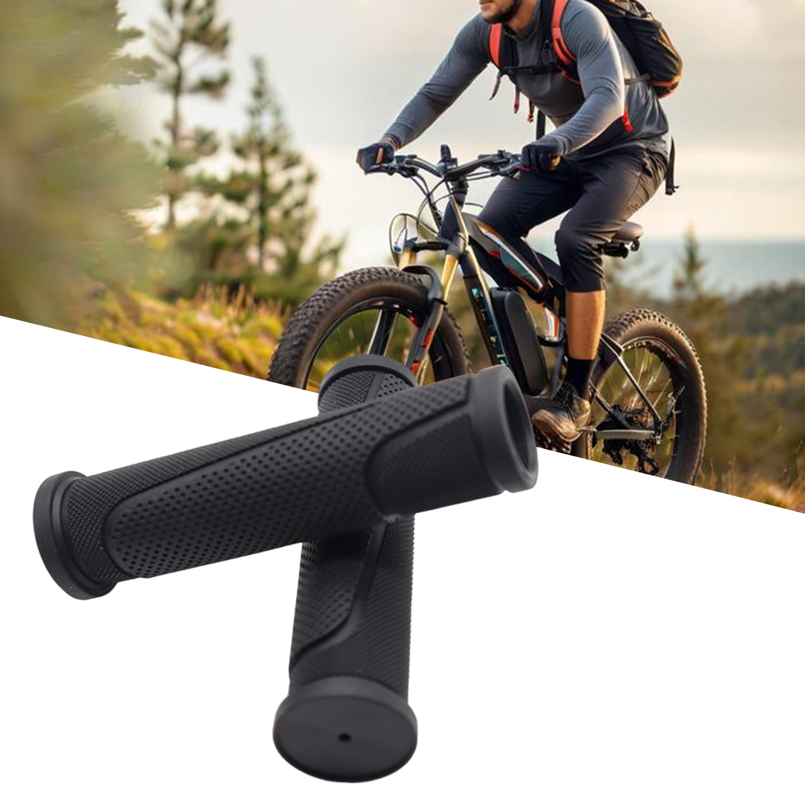 Bike Grips for Mountain MTB BMX Beach Cruiser Kids Bicycle Soft Ergonomic Design Handlebar Replacement Pads Universal Fit