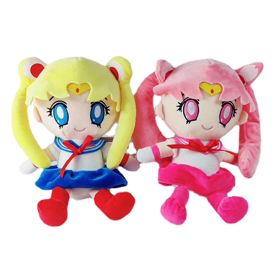 2026 Kawaii Sailord Moon Plush Toy Moon Cat Moon Hare Cute Girl Heart Filled Anime Doll Home Bedroom Decor Birthday