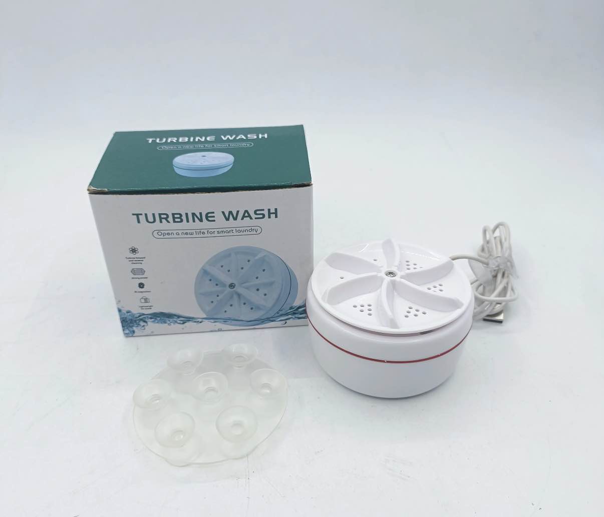 Portable Mini Turbine Washing Machine USB Ultrasonic Cleaner for Clothes Travel Laundry Washer