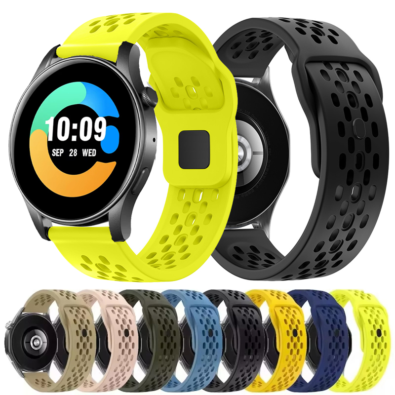 20mm 22mm Breathable Silicone Band For COLMI V73 V75 M40 M41 M42 Sport Strap For COLMI C8 Max/COLMI i28 Ultra/P86 P76/P28 Plus