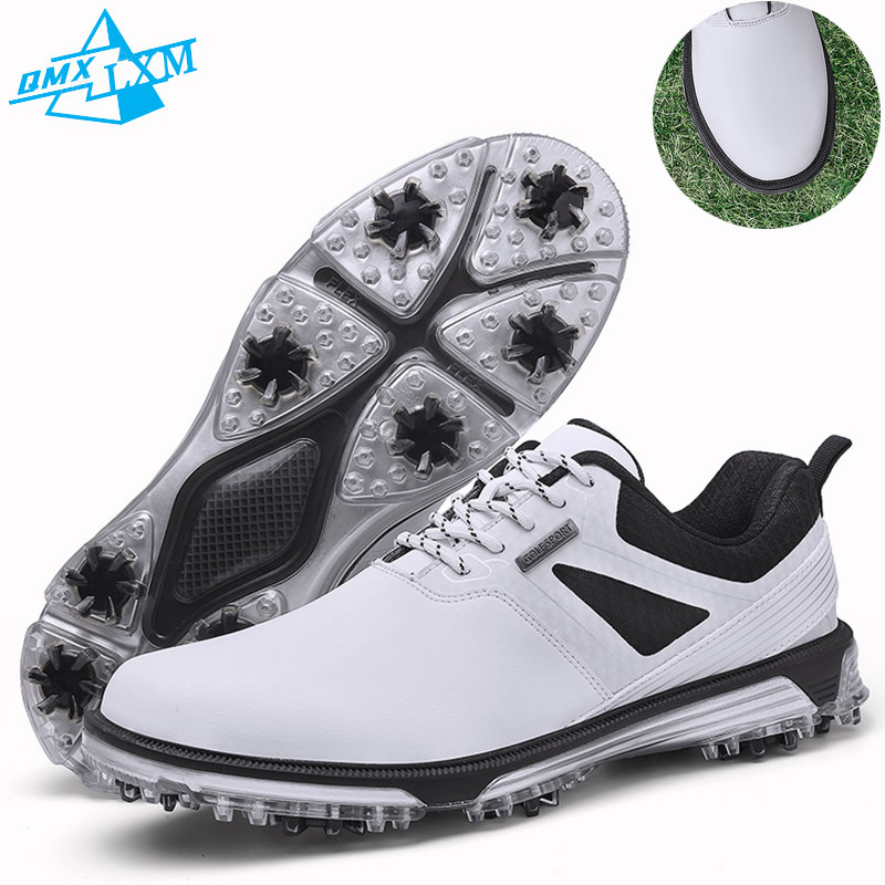 LiXingMing Golf Shoes Men X6 White Light Water proof Anti-slip studs Golf Sport Shoes Outdoor Training Golf Coach Sneakers40-47#