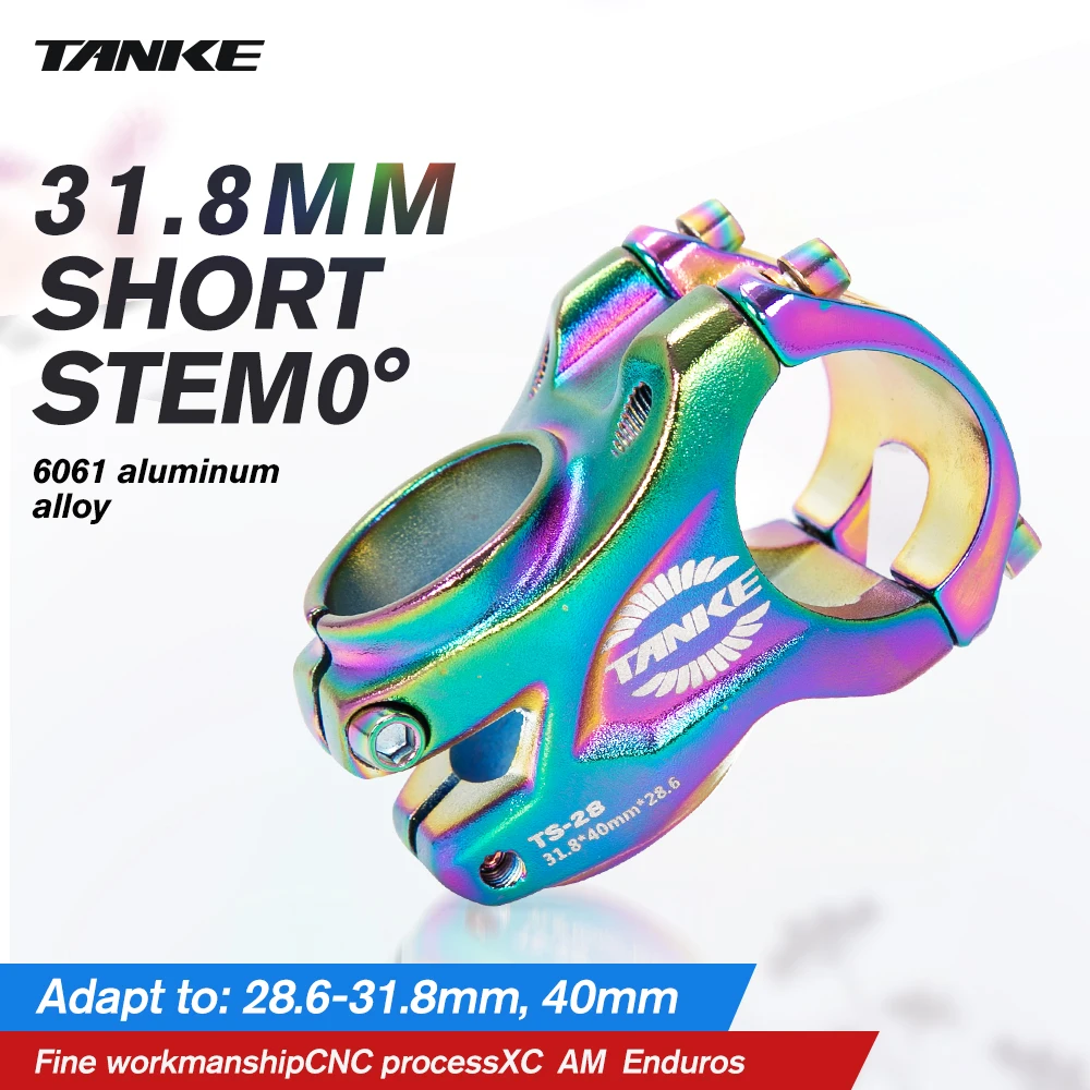 MTB High-Strength Lightweight Bicycle Stem CNC Aluminum Alloy 0 Degree Rise AM Enduro For 40mm / 31.8mm Bike Handlebar