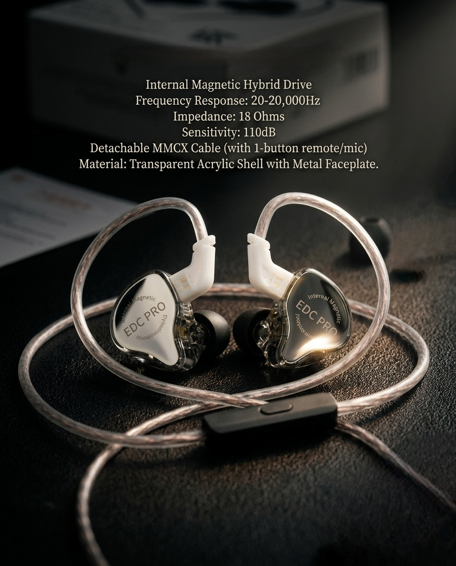 KZ EDC PRO DETACHABLE IEM WITH MIC 3.5mm jack(Best for gamers)