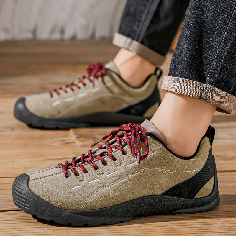 2025 High Quality Mens Hiking Shoes Outdoor Low Ankle Hunting Trekking Sneakers Plus Size Suede Leather Men Tourism Travel Shoes