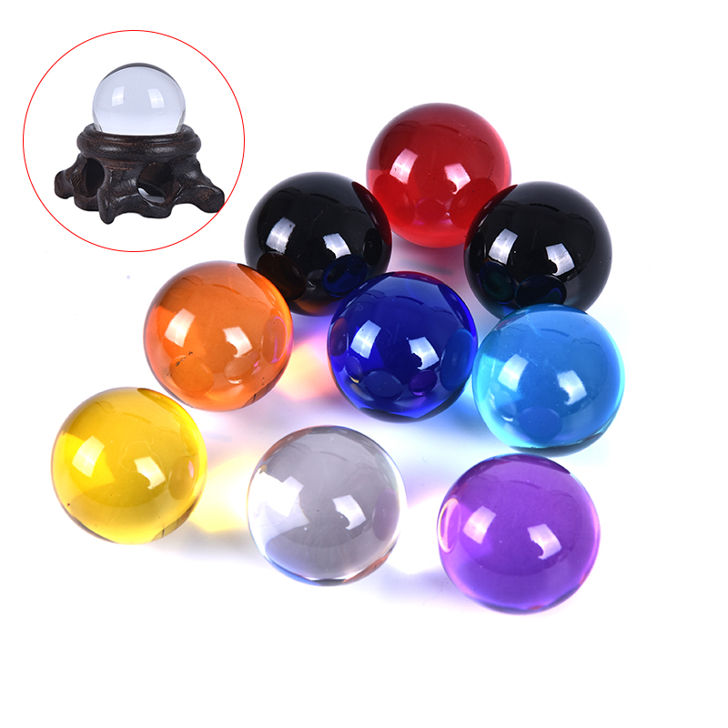 30mm Crystal Ball Quartz Glass Transparent Spheres Photography Balls Craft Decor Feng Shui
