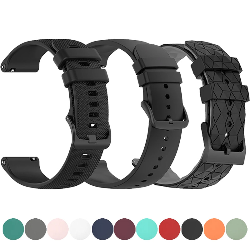 20mm 22mm Band for Watch 5/6/4/3/46mm/Active 2 Frontier Sport Silicone Bracelet for GT 4/3/2/2E Strap