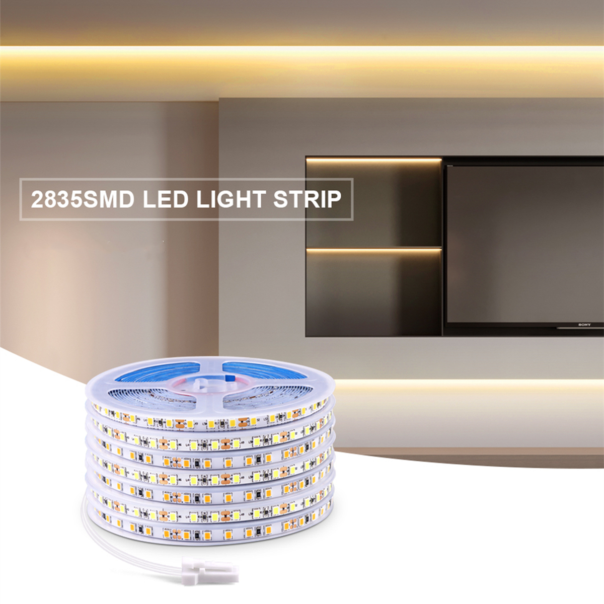 DC12V LED Strip Lights COB/SMD 2835 with DuPont Connector Kitchen Cabinet Lighting Layered Light for Centralized Power Supply