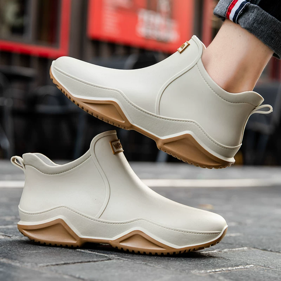 Summer Mid-Calf Rain Boots For Men Women Winter Warm Rain Boots Waterproof And Anti-Slip Slip-On Rain Shoes All Season