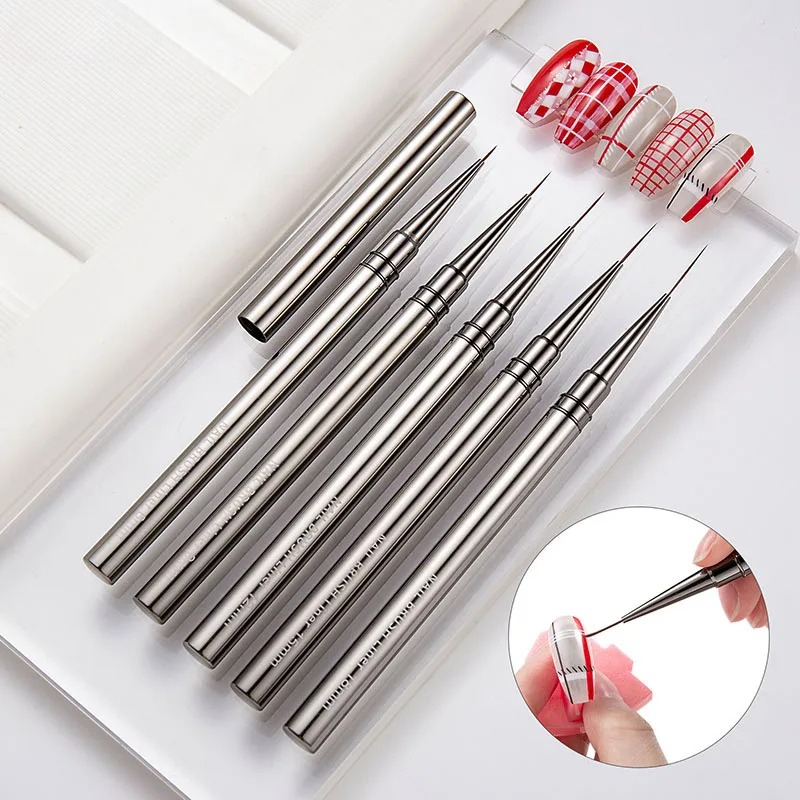 5pcs Nail Art Liner Brushes Set Hand Painted Brush UV Gel Colours Paints Builder Drawing Pen DIY Manicure Design Accessories pen gpt