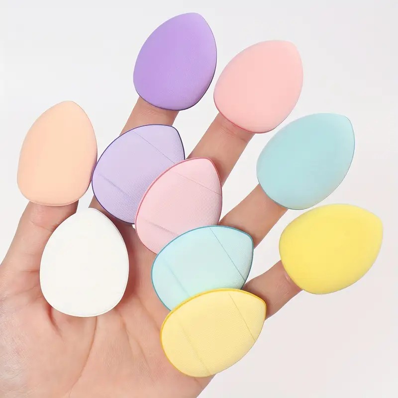 5/10/20/50PCS Latex-Free Finger Makeup Sponges - Multi-Layer Blending Puffs for Foundation/BB Cream/Concealer | Wet & Dry Use