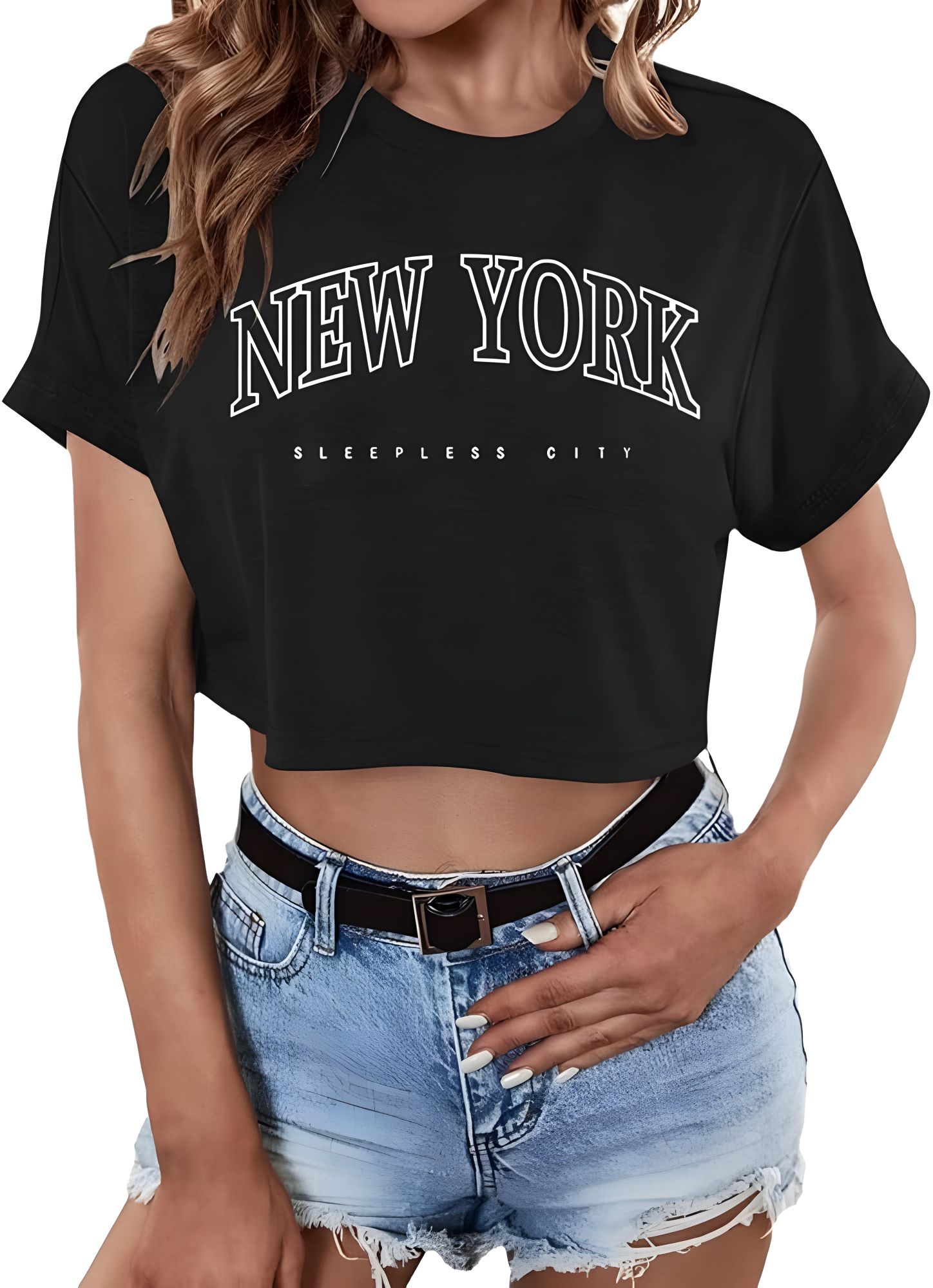 New York crop T-shirt For Women