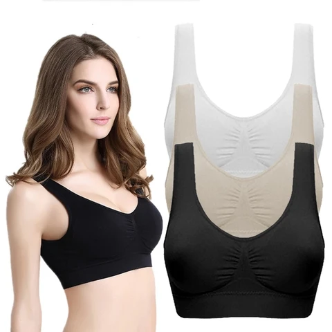 Women Fitness Seamless Yoga Bra Running No chest pad Bralette Vest tube Top Bra Gym Women Push Up Sports Top Bra