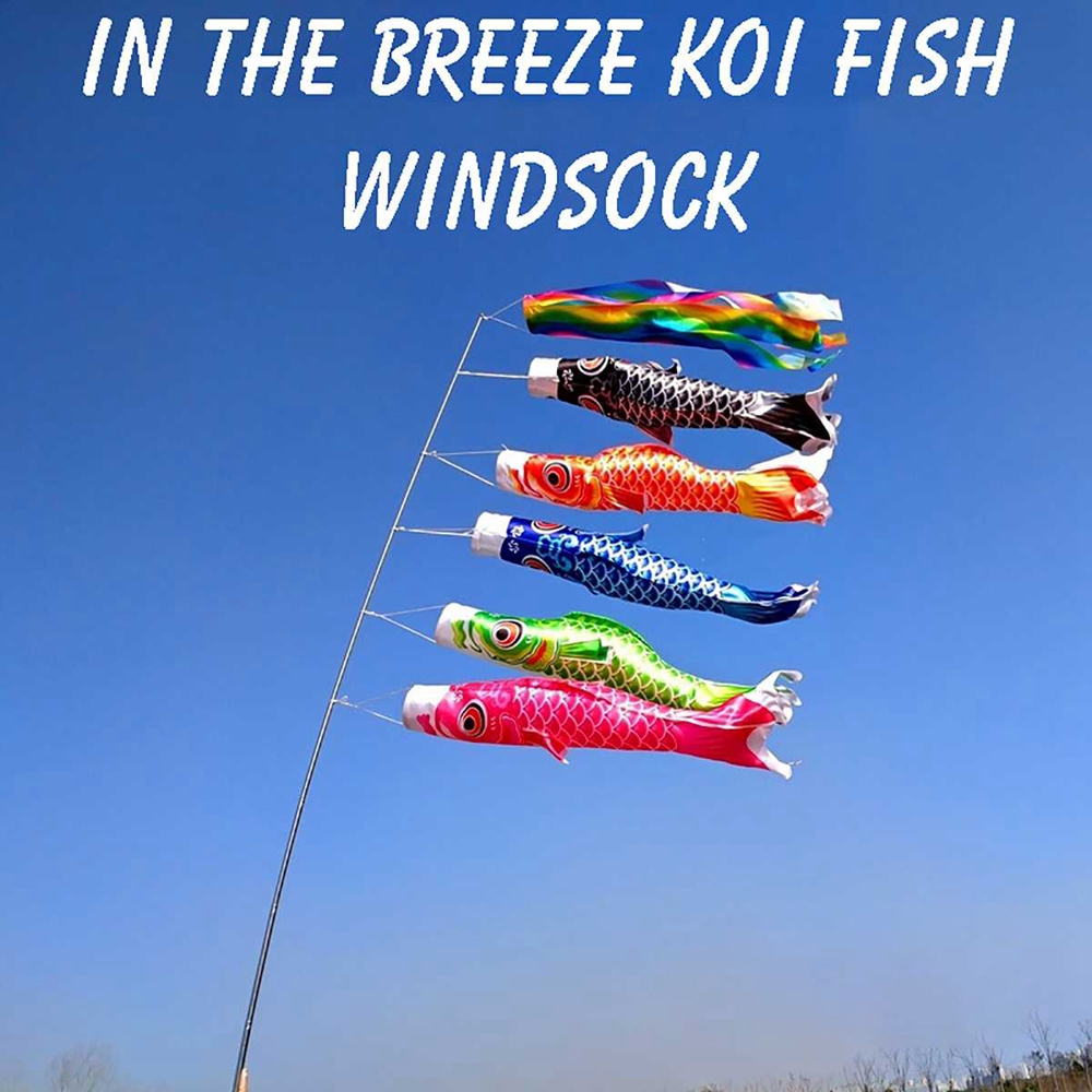 1 PCS 40/70/100CM Carp Flag Creative Koinobori Wind Chimes Simple Fashion Hanging Decorations For Outdoor