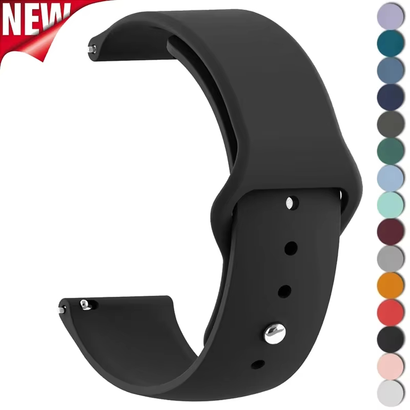 18mm 20mm 22mm Band For watch FE/7/6/5/pro/4 Classic Silicone bracelet watch GT 4-5-3-2e 41 45 46mm strap