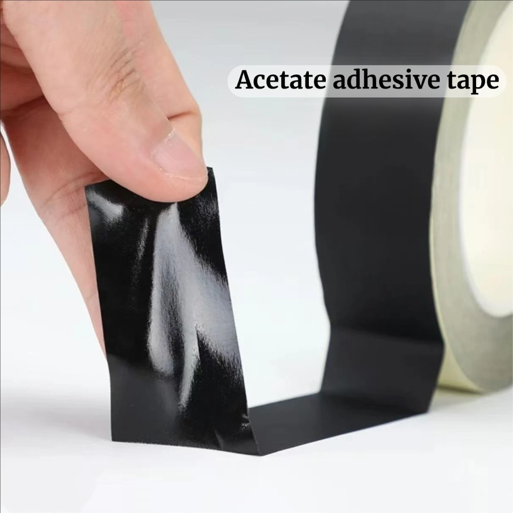 1 Roll Black Acetate Cloth Insulation Tape Adhesive for Phone LCD Laptop PC Screen Motor Wire Wrap 30M