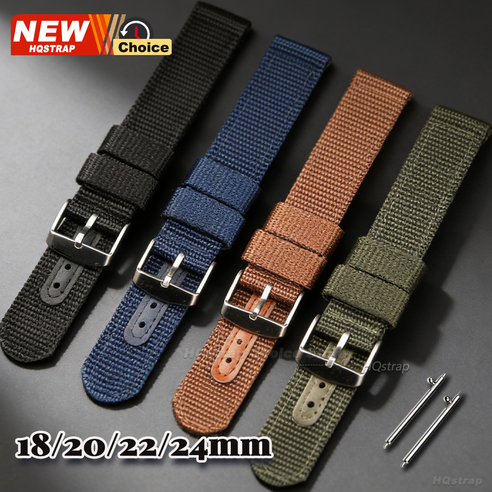 Nylon Strap 18MM 20MM 22MM 24MM Universal Quick Release Sport Waterproof Smart WatchBand Bracelet for