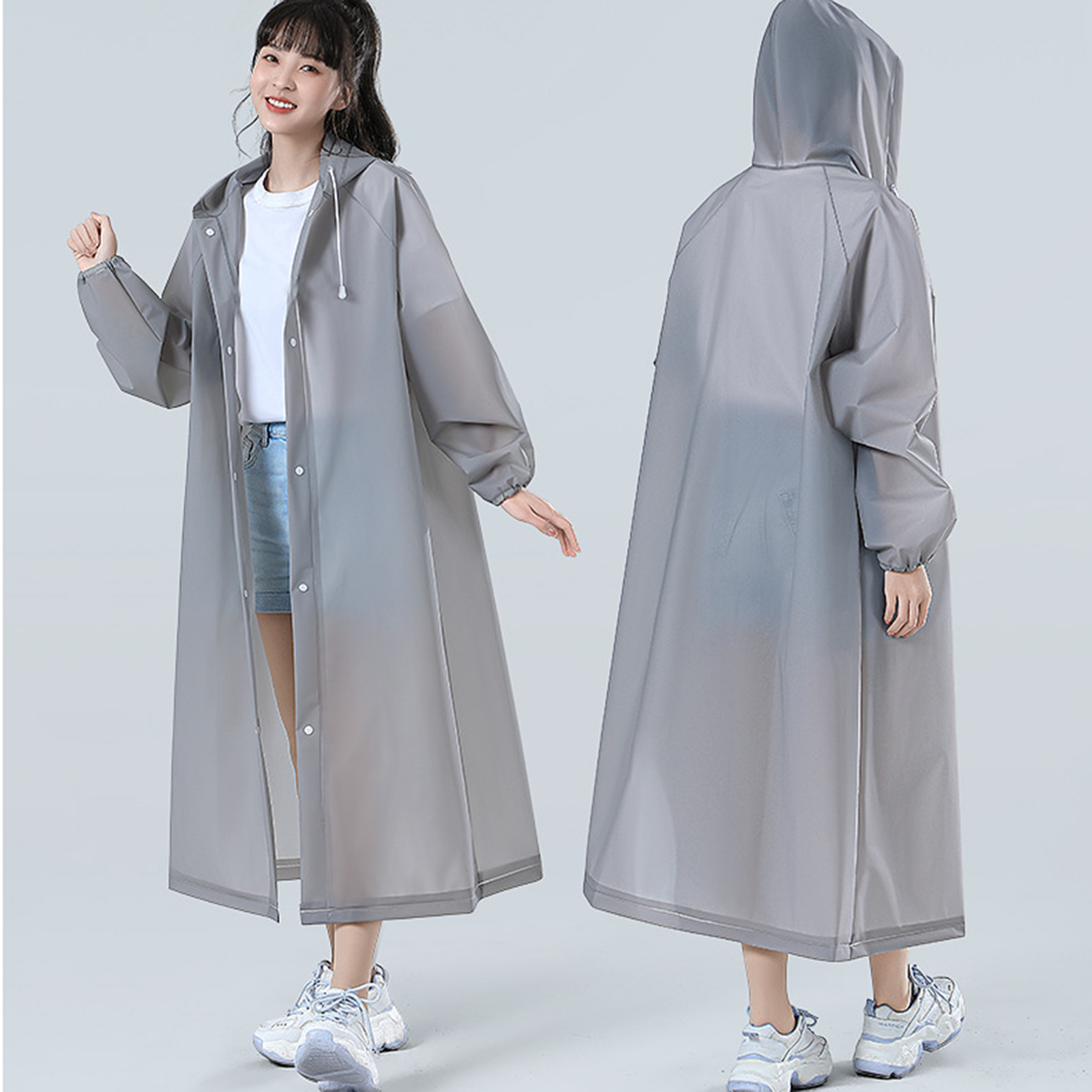 Women Men Reusable Hooded Raincoat Waterproof EVA Poncho Cape Hood Raincoat For Travel Fishing Bike Hiking