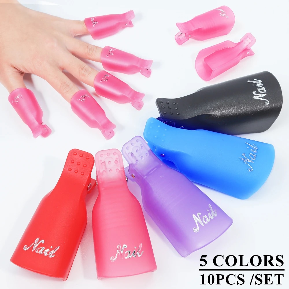 10 Pcs Nail Remover Clips - Nail Soak Off Clips & Gel Polish Remover