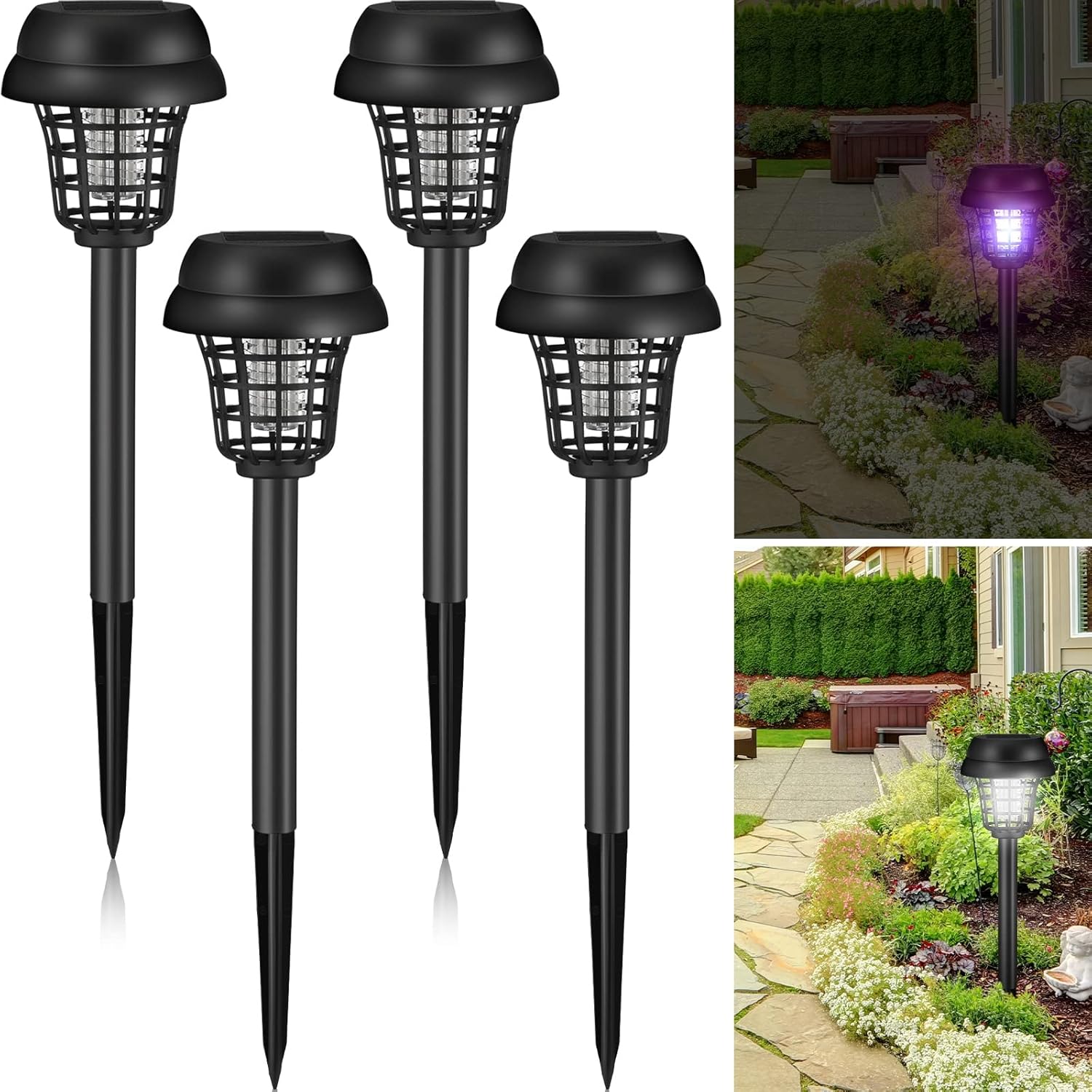 JOYINLED Mosquito Killer Lamp Outdoor Waterproof Mosquito Control Solar Garden Light Bug Repellent Lamp Outdoor Camping Orchard