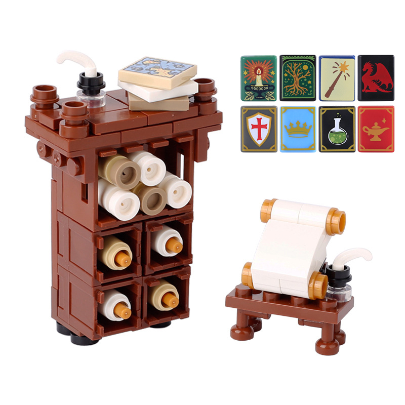 MOC Building Blocks 16pcs/set Magic Book Bricks Figure Accessories DIY Creative City Educational Kits Toys for Children