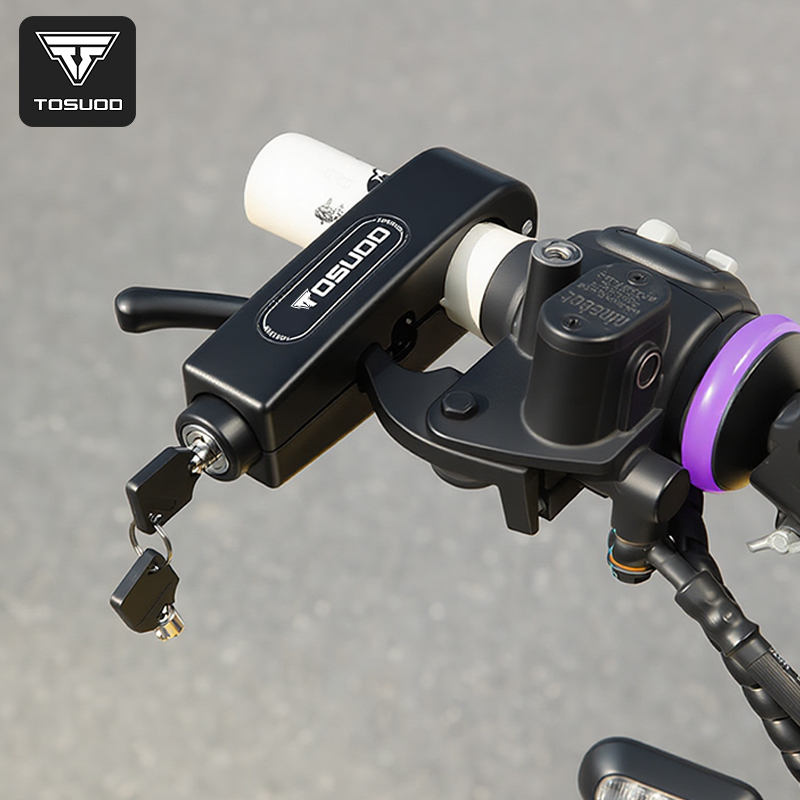 TOSUOD Bicycle Handlebar Brake Lock Portable Anti-theft Lock for Electric Bike MTB Road Bike Motorcycle Scooter Safety Grip Lock