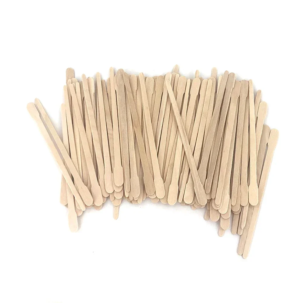 200/100PCS Wooden Hair Removal Stick Face Wax Sticks Depilation Spatula Body Eyebrow Applicator Smooth Tongue Depressor Beauty