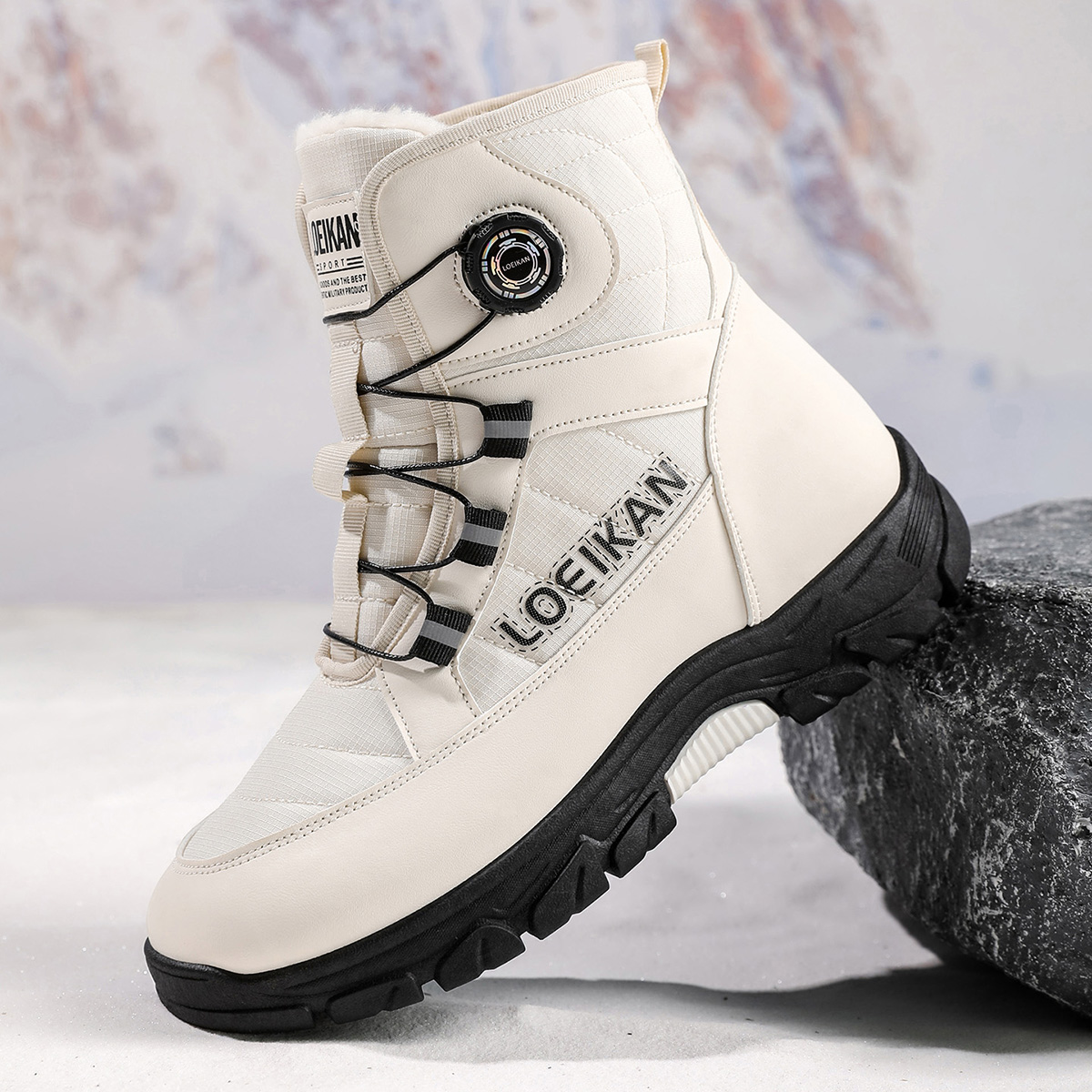 High-top men's casual sneakers, snow boots, durable and warm, popular in autumn and winter, trendy and fashionable