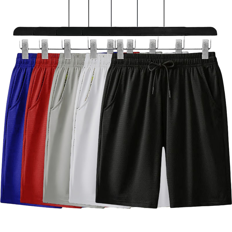 Men's Fitness Joggers Casual Breathable Short Sports Basketball Shorts Mesh Quick Dry Gym Shorts for Male Pants Summer