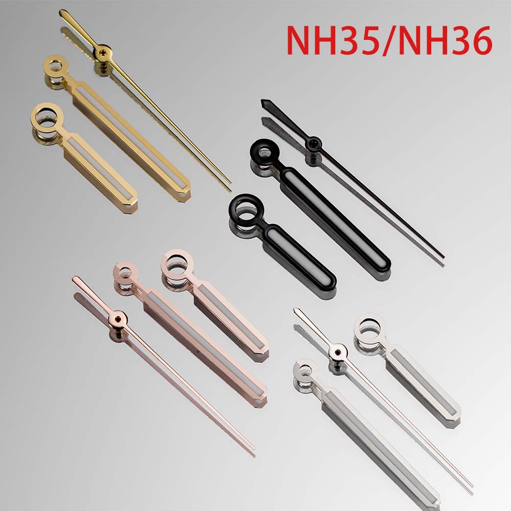 NEWEST NH35 Hands High Quality Watch Hands C3 Luminous Hands Fits NH35/NH36/Miyota 8215 Movement Watch Parts Replacement Parts