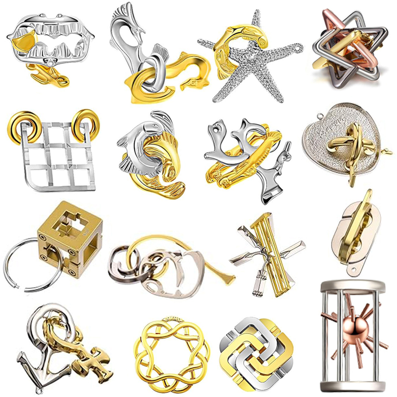 Magic Trick Disentanglement Unlock Interlocking IQ Logic Training Brain Teaser Puzzles Educational Toys For Kids Adults