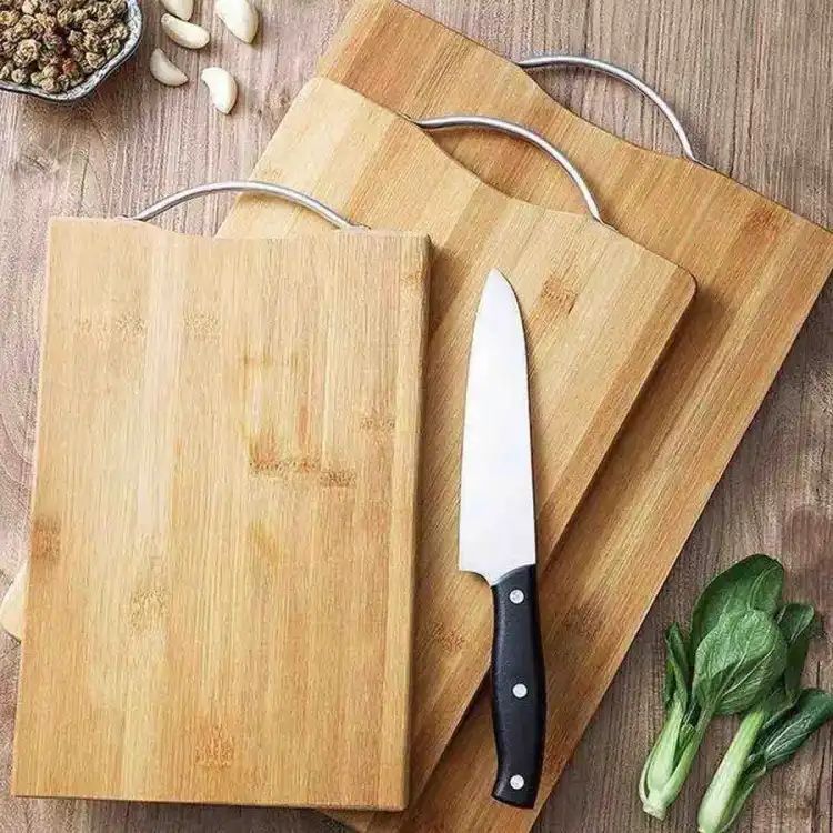 Chuliuxiang Organic Bamboo Wodden Kitchen Cutting Chopping Board Large 16MM 38Cm x 25.5Cm