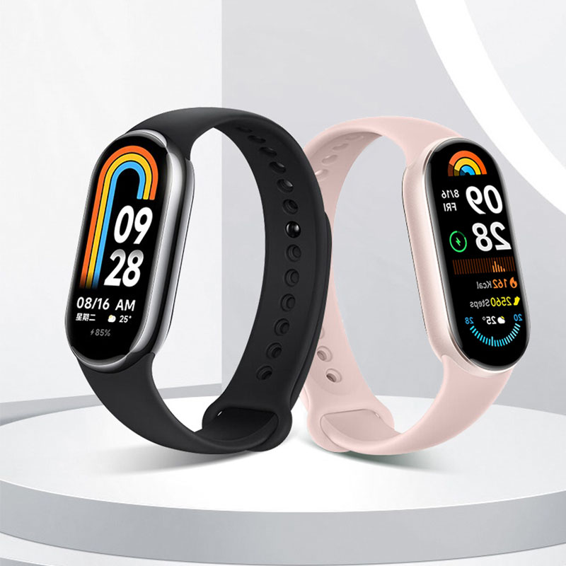 silicone Sport Strap For Mi band 9-8 NFC Replacement miband9/8 Bracelet waterproof Watchbands smart mi band 9 Accessories