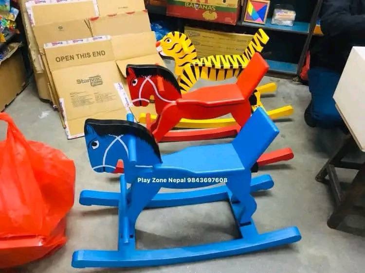 Wooden Horse/ Wooden Tiger Rideon Kids Play Rocker(1 Pcs)