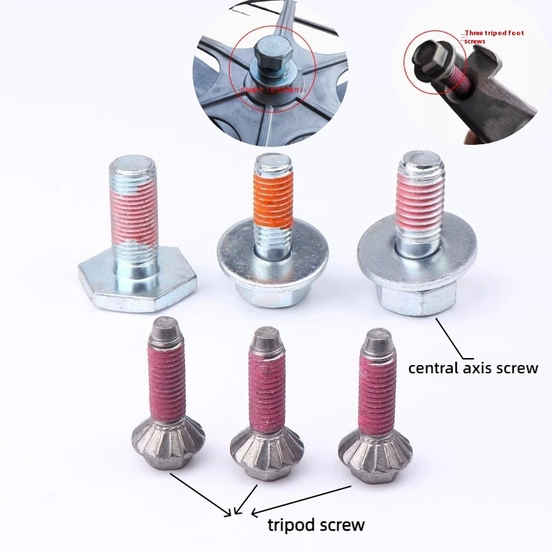 1/3Pcs Steel Machine Fixed For Washing Central Axis Parts Drum Tripod Screw Bolt High Quality Durable Reliable
