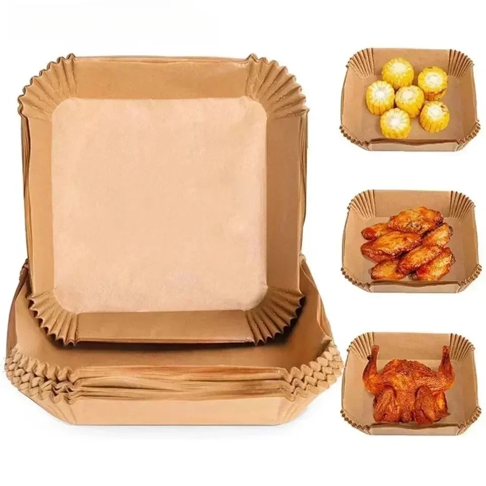 50pcs/100pcs Air Fryer Paper Cup Cake Mold Special Paper for Air Fryer Baking Oil-proof Oil-absorbing Paper for Household