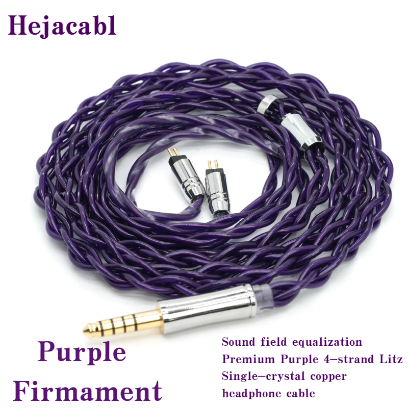HiFi Earphone Upgrade Cable 4 Core Litz Single Crystal Copper 3.5 4.4 Balanced for MMCX 0.78 2Pin Detachable IEM Headphone Wire