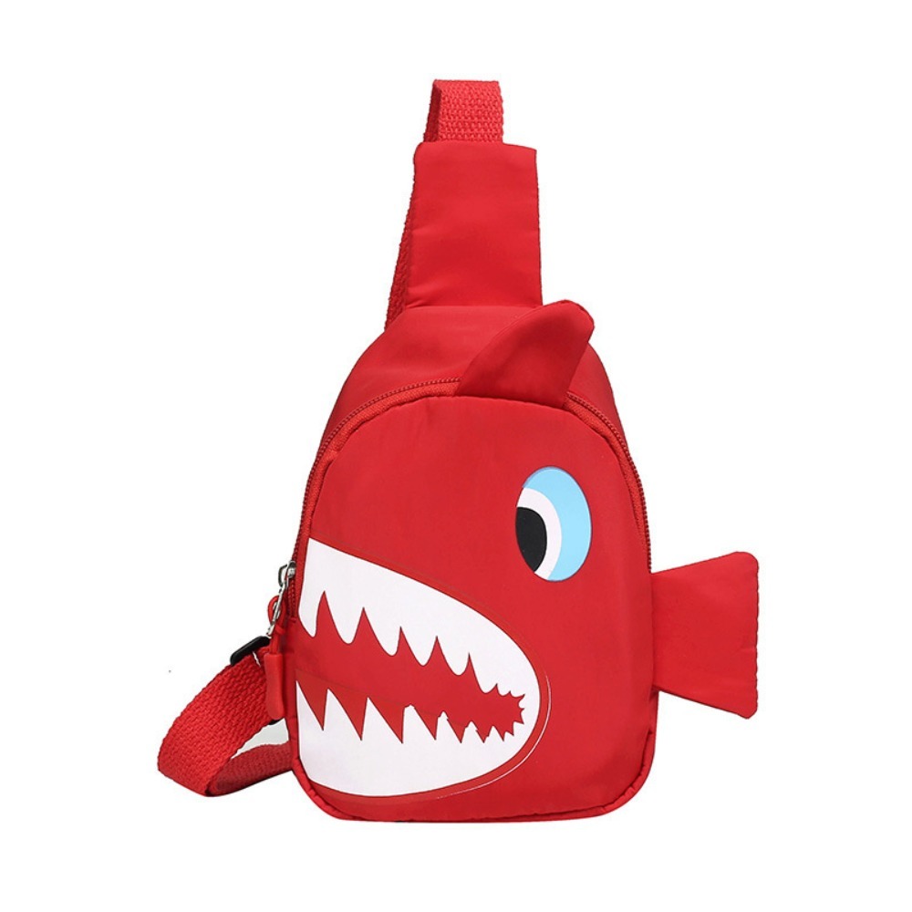 Fashion Shark Pattern Children Waterproof Nylon Crossbody Chest Bag Cartoon Shark Waist Bag For Kids Boys