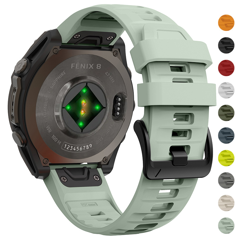 QuickFit 26mm 22mm 20mm Two Tone Silicone Strap for Garmin Fenix 7X 7 Pro 6X 6Pro 5X 5 Plus Bracelet for Fenix 8 51 47 43mm Band