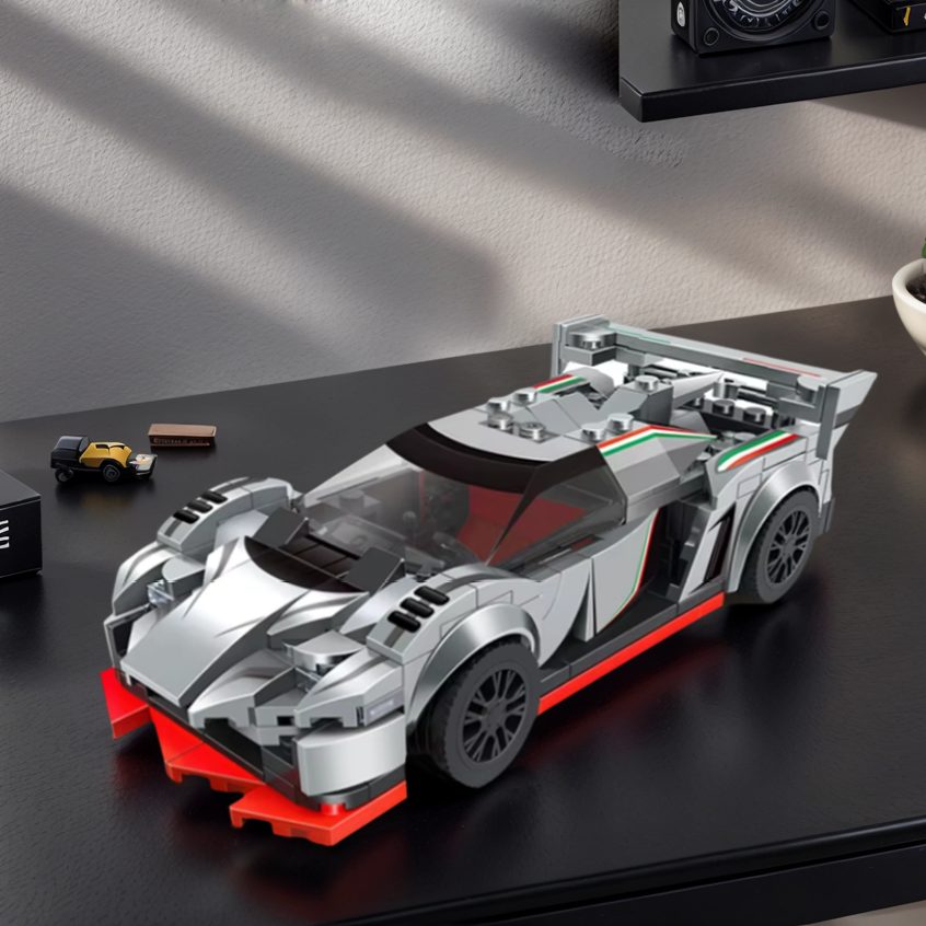 Super Racing Sports Car Mini Model Car Building Blocks, Moc City Creative Expert Bricks Technical Toys For Children