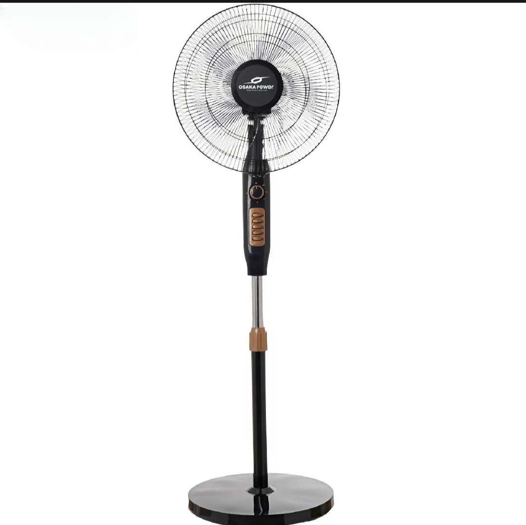 Osaka Power Stand Fan With Timer Heavy Round Base