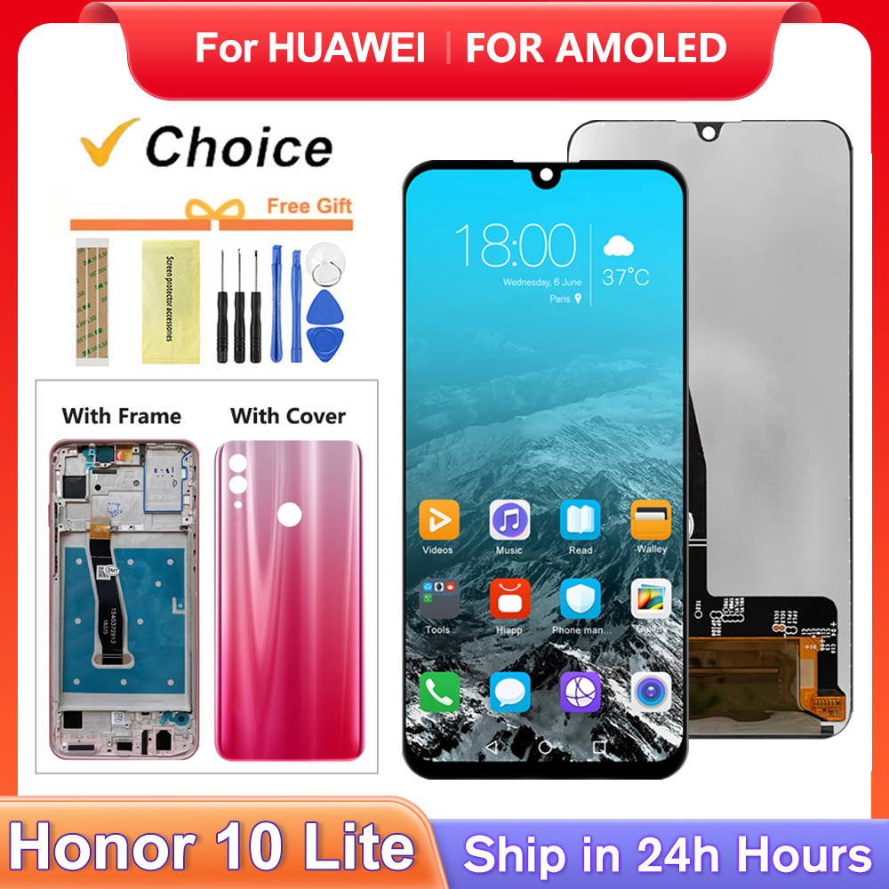 6.21''For 10 Lite AMOLED For 10i HRY-LX1 LX2 LCD Display Touch Screen Digitizer Assembly Replacement