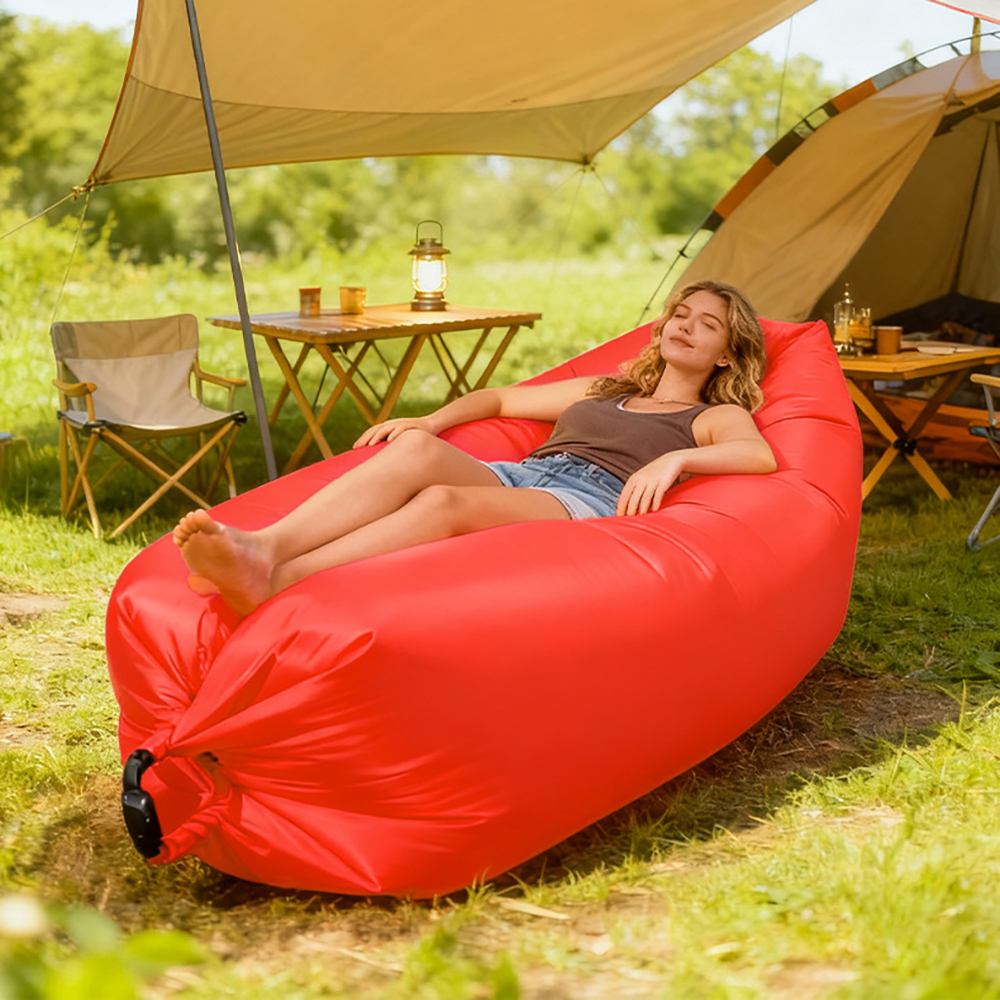 Outdoor Lazy Inflatable Sofa Portable Picnic Camping Inflatable Mattress Beach Sofa Air Sofa Muscle Relaxation