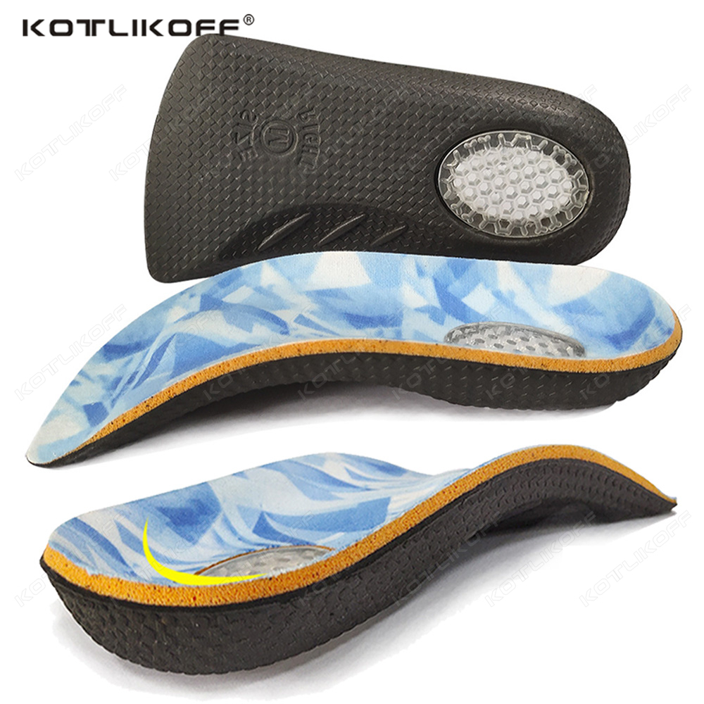 1/2 Pairs Orthopedic EVA Half Insoles Flatfoot/XO Leg Care Plantar Fasciitis Relief Non-Slip Heel-Fit for Daily Sports KOTLIKOFF