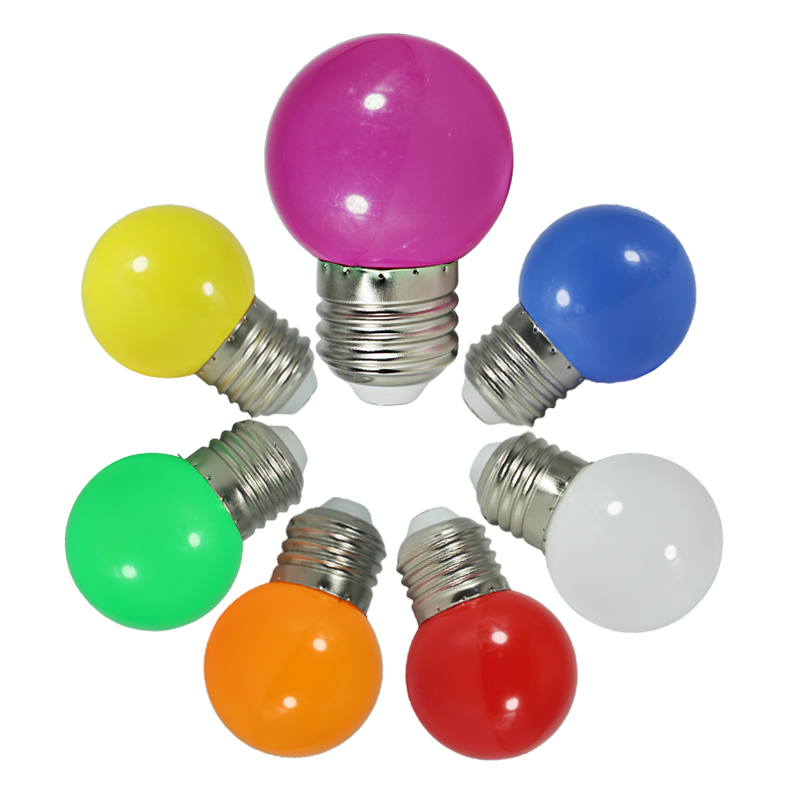 Ampoules Bulb E27 E26 Led 12V 24V 220V G45 2W Small Spotlight Colorful Home Decoration Holiday Light 12 Volt